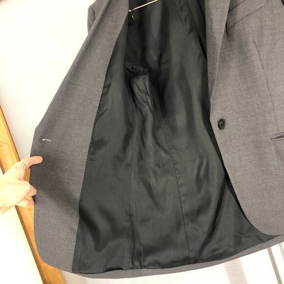 Judith & Charles 96% Virgin Wool Grey Lined Business Suit Blazer Sz 6 - Picture 7 of 12